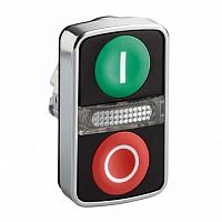 Головка кнопки двойная с маркировкой + LED | код. ZB4BW7A3741 | Schneider Electric